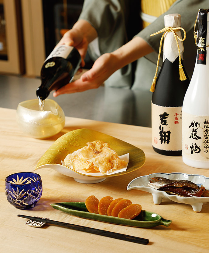 イメージ：日本各地から取りそろえた日本酒が自慢です。